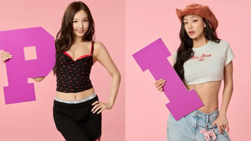 TWICE hadirkan twist romantis sambut momentum Valentine dalam balutan Victoria's Secret PINK.(Foto: Victoria's Secret/ PINK/ INSTAGRAM)