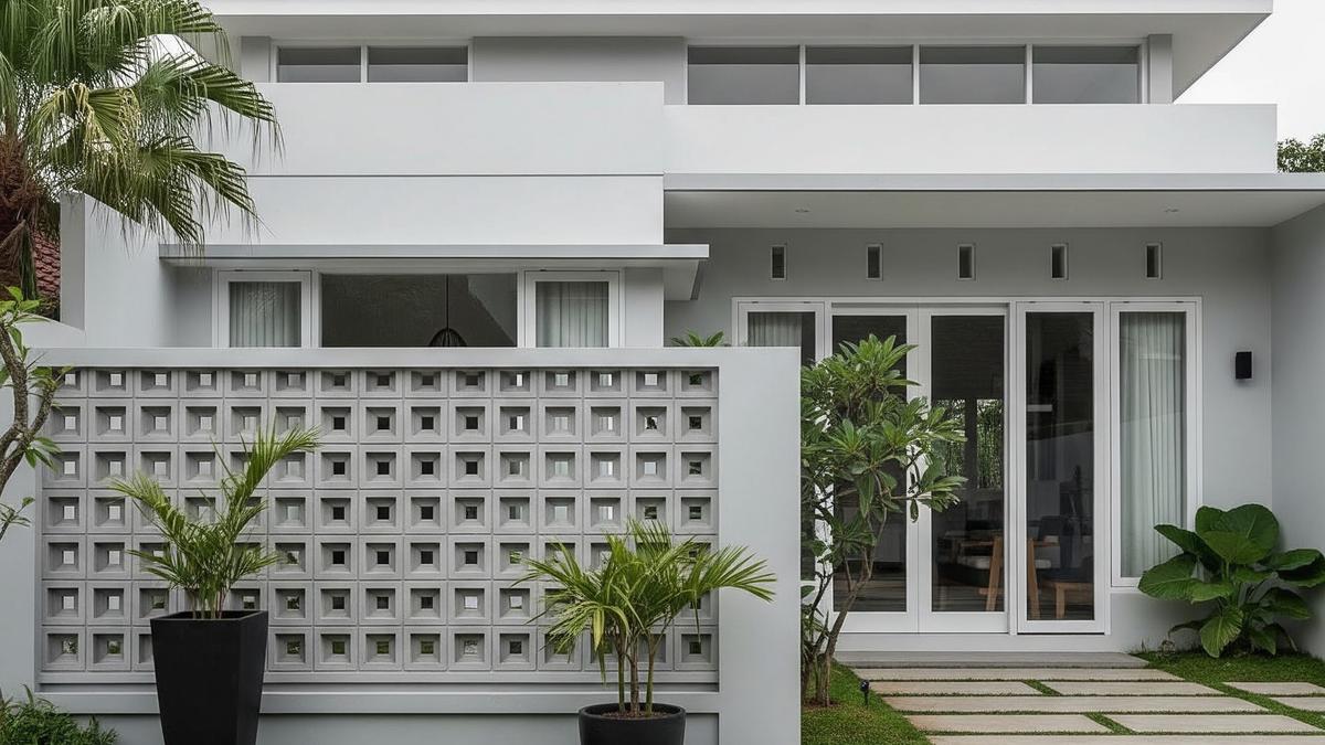 7 Model Pagar Beton Cor dengan Bukaan Roster: Modern, Aman, dan Estetik di 2026