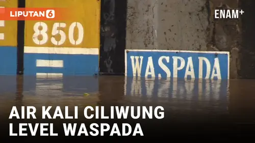 VIDEO: Debit Air Kali Ciliwung di Pintu Air Manggarai Naik Level Waspada