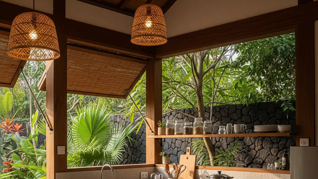9 Desain Dapur Semi Terbuka dengan Ventilasi Alami, Estetis dan Fungsional