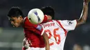Timnas Indonesia tergabung ke dalam Grup D Piala Asia 2007 bersama Bahrain, Arab Saudi, dan Korea Selatan. Skuad Garuda melakoni pertandingan pertamanya pada 10 Juli 2007 melawan Bahrain. (AFP/Adek Berry)