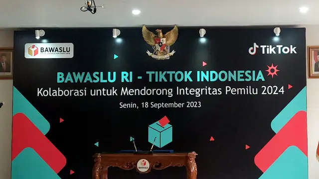 Penandatanganan MoU Bawaslu dengan TikTok dalam Rangka Pengawasan Konten Pemilu 2024