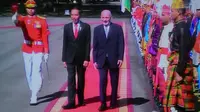 Presiden Jokowi bersama Presiden Afghanistan Mohammad Ashraf Ghani di Istana, Jakarta. (Liputan6.com/Ahmad Romadoni)