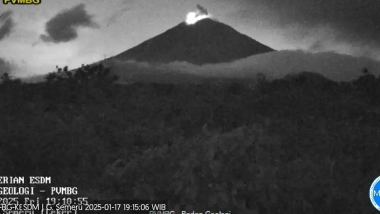 Gunung Semeru alami erupsi dengan tinggi letusan capai 400 meter (Istimewa)