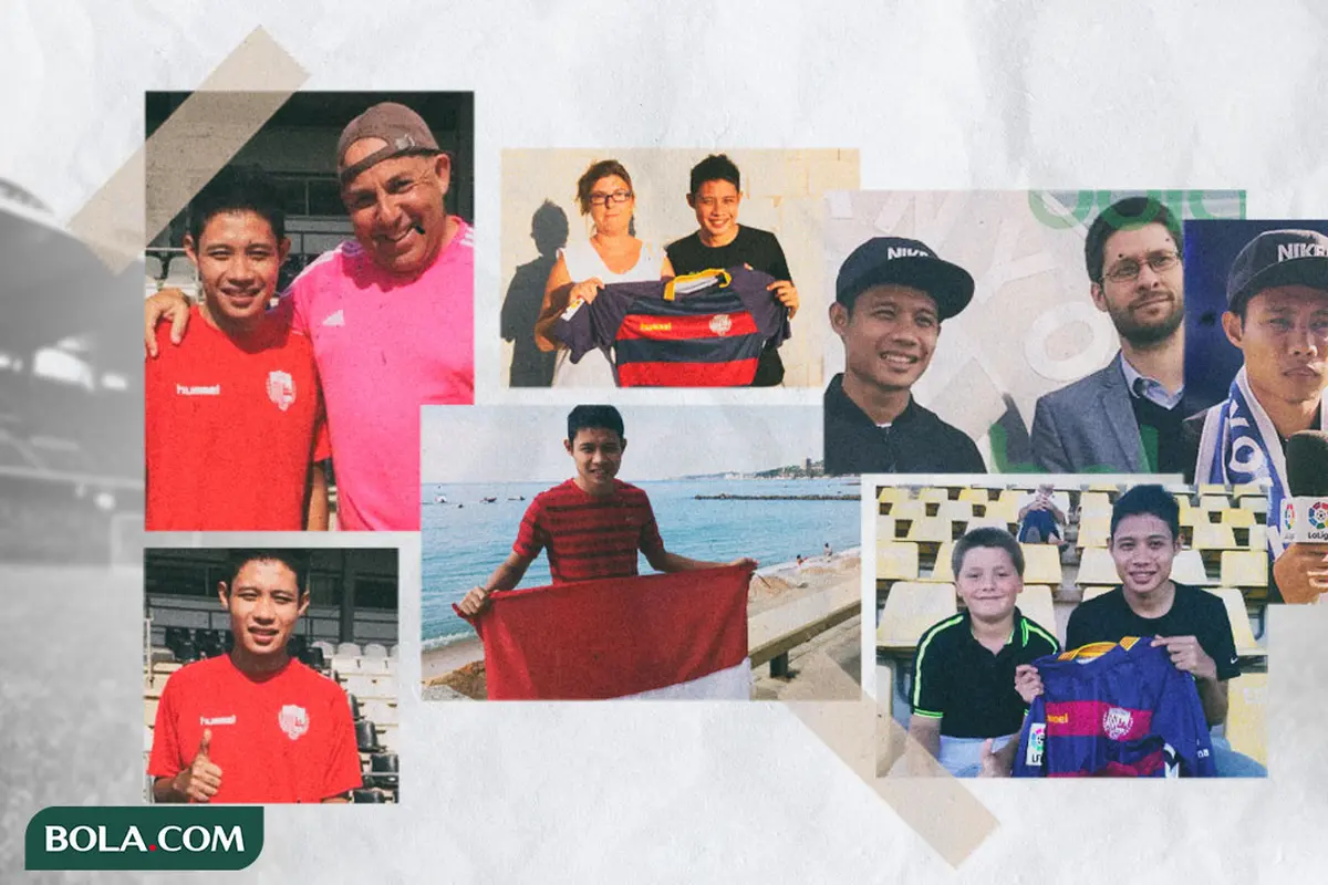 Kolase - Evan Dimas saat masih di Spanyol