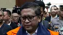 Sekretaris Jenderal Partai Demokrasi Indonesia Perjuangan (PDIP), Hasto Kristiyanto didakwa menyuap eks Komisioner KPU Wahyu Setiawan untuk meloloskan Harun Masiku sebagai Caleg Pergantian Antarwaktu (PAW) DPR 2019-2024. (Liputan6.com/Herman Zakharia)