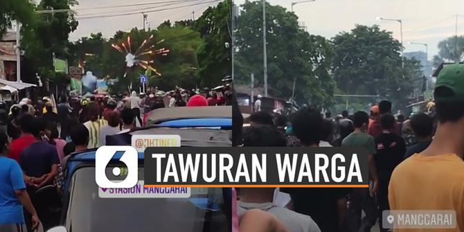 VIDEO: Viral Tawuran Oleh Sejumlah Warga di Manggarai