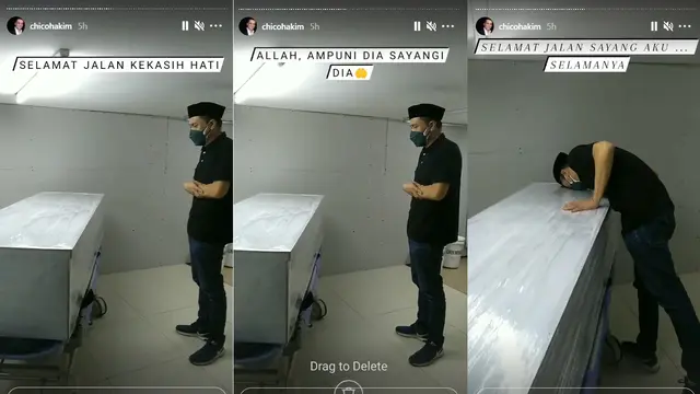 Chico Hakim menyolati jenazah Citra Soeroso. (Instagram/ chicohakim)
