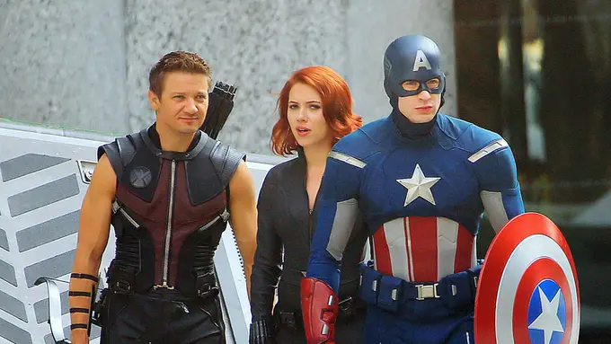 Hawkeye, Captain America, Black Widow 