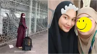 Potret Azizah Salsha jalani ibadah umrah. (sumber: Instagram/arhanazizah.official)