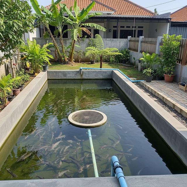 Desain Halaman Belakang untuk Ternak Lele