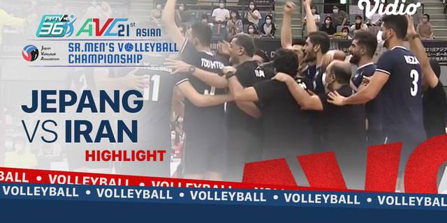 VIDEO: Highlights Partai Menarik Tim Putra Jepang Vs Iran di Final Kejuaraan Voli Asia 2021