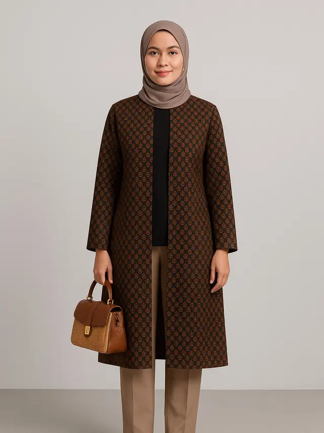 Inspirasi Atasan Batik untuk Kondangan dengan Bawahan Celana Panjang (Foto: ChatGPT)