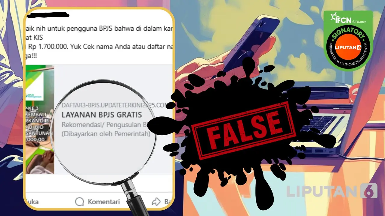 Tangkapan layar klaim link mengecek status penerima bantuan KIS dalam Kartu BPJS