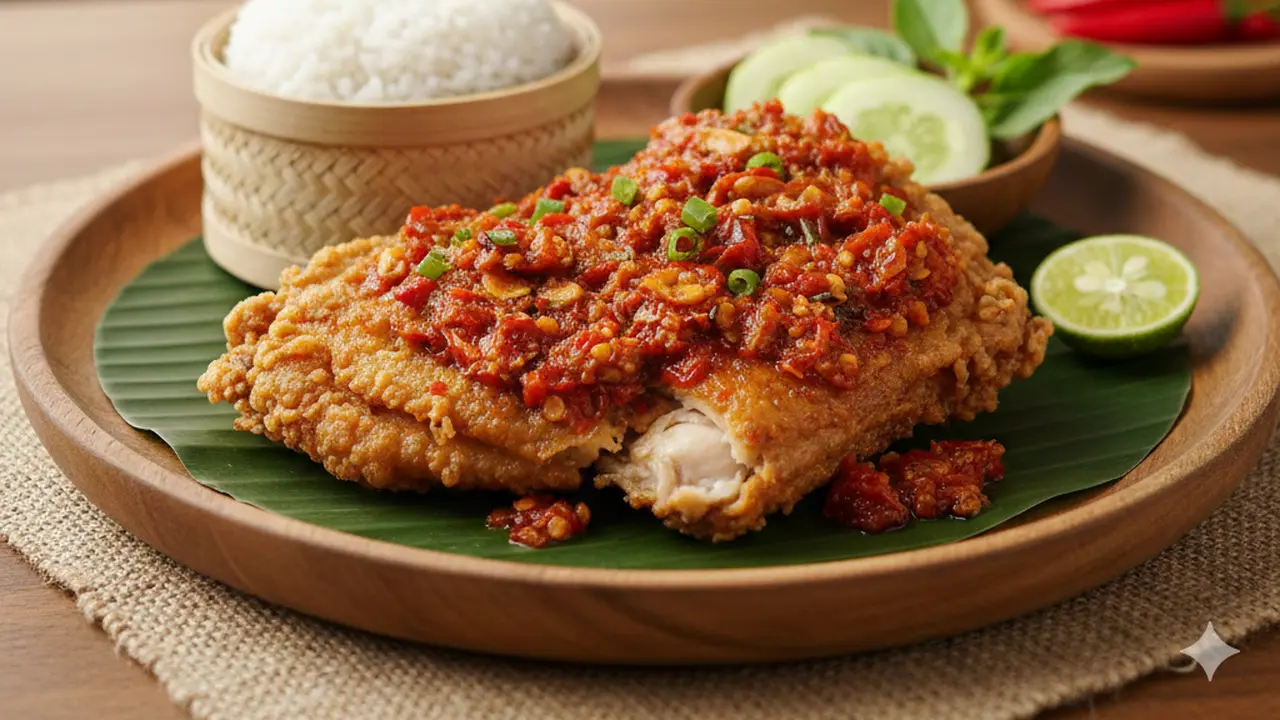Ilustrasi Ayam Geprek