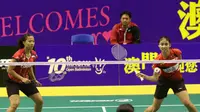 Ganda putri Indonesia, Richi Puspita Dili/Rizki Amelia Pradipta gagal menembus babak kedua Makau Terbuka Grand Prix Gold 2015, Rabu (25/11/2015). (PBSI)