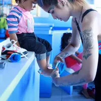 Sheila Marcia dan buah hatinya. (Galih W. Satria/bintang.com)