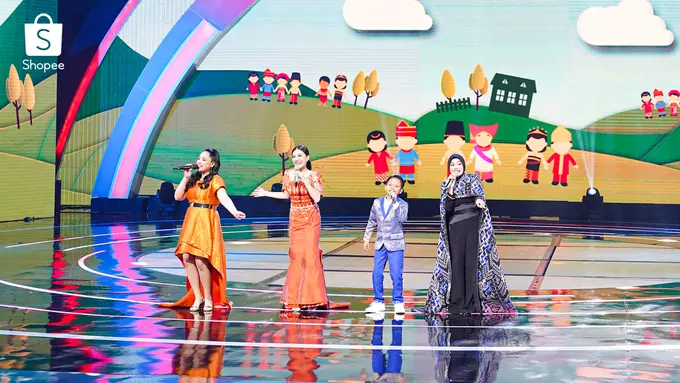 Nostalgia Banget! Farel, Nagita, Aurel, dan Sarwendah Bawakan Lagu Anak di Shopee 11.11 Big Sale TV Show