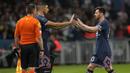 La Pulga digantikan Achraf Hakimi saat pertandingan berjalan 76 menit. (AP/Francois Mori)