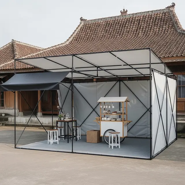 Konsep Tenda Permanen untuk Usaha Angkringan