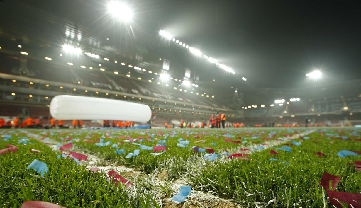 Pemandangan stadion usai seremoni 'Farewell Boleyn'  pada laga West Ham United melawan Manchester United (10/5/2016). (Action Images via Reuters/John Sibley)