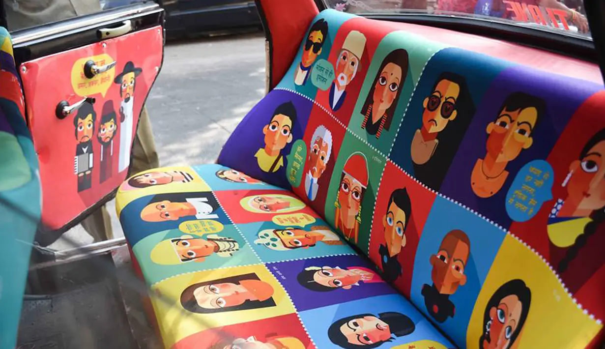 Taxi Fabric melakukan ini untuk menarik minat penumpang dan mengenalkan budaya lokal India sekaligus media untuk mengiklankan diri. Dengan cara ini juga diharapkan masyarakat dapat lebih terbuka dengan kreatifitas anak muda. (facebook.com/TaxiFabric)