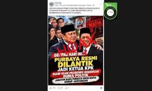 Cek Fakta Liputan6.com mendapati klaim mantan Menteri Keuangan Purbaya Yudhi Sadewa resmi dilantik menjadi Ketua KPK. (Foto: tangkapan layar Facebook)