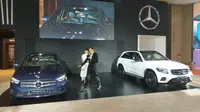 New Mercedes-Benz B-Class dan GLC AMG Night Edition ikut memeriahkan IIMS 2019. (Arief A/Liputan6.com)