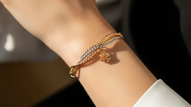 Model Gelang Emas Twist Tiga Warna yang Lagi Tren 2026