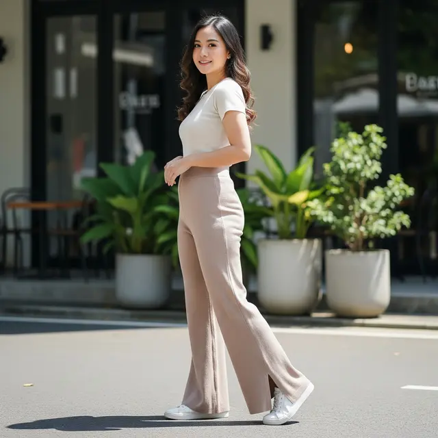Model Celana Panjang Wanita Cutbray (Image by Gemini AI)
