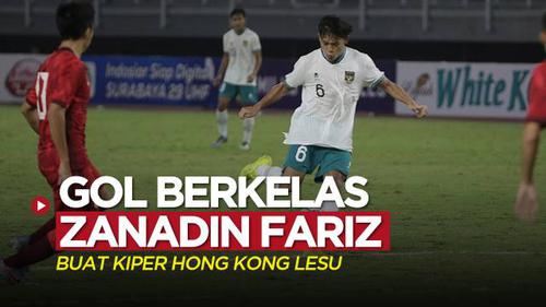 VIDEO: Gol Berkelas Pemain Timnas Indonesia, Zanadin Fariz yang Buat Kiper Hong Kong Tertunduk Lesu