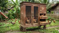 7 Kandang Ayam Portable dengan Roda dari Barang Bekas, Hemat Biaya dan Praktis
