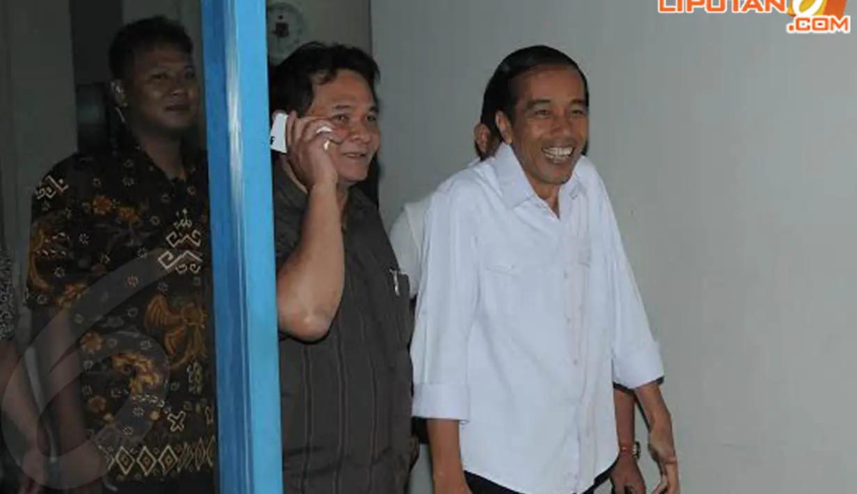 Pertemuan itu berlangsung tanpa sengaja setelah Jokowi menjadi bintang tamu di salah satu stasiun televisi swasta (Liputan6.com/Herman Zakharia)