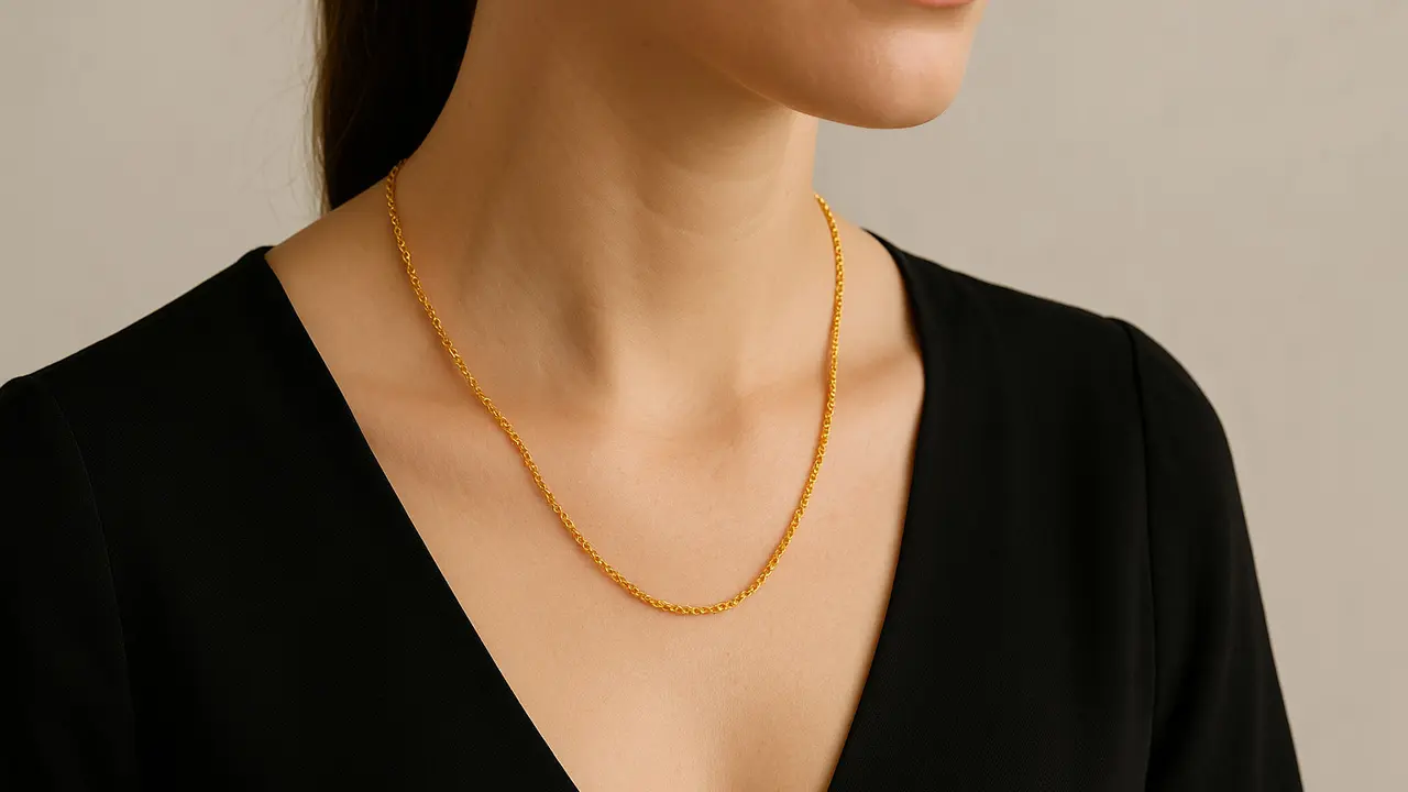Model Kalung Emas 22 Karat 5 Gram/ Ilustrasi oleh AI