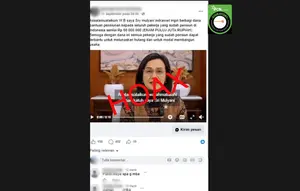 Cek Fakta: Hoaks Video Sri Mulyani Umumkan Berbagi Rezeki untuk Masyarakat