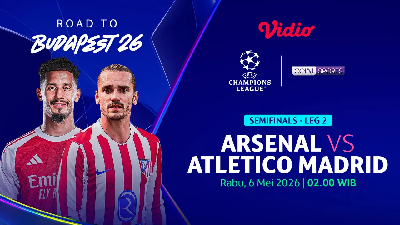 Saksikan Arsenal vs Atletico Madrid eksklusif di Vidio. (dok. vidio.com)