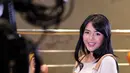 Amanda Manopo saat menjalani proses syuting video klip single lagunya Inikah Jatuh Cinta di Ancol Beach Mall, Jakarta Utara, Selasa (28/2/2017). (Deki Prayoga/Bintang.com)