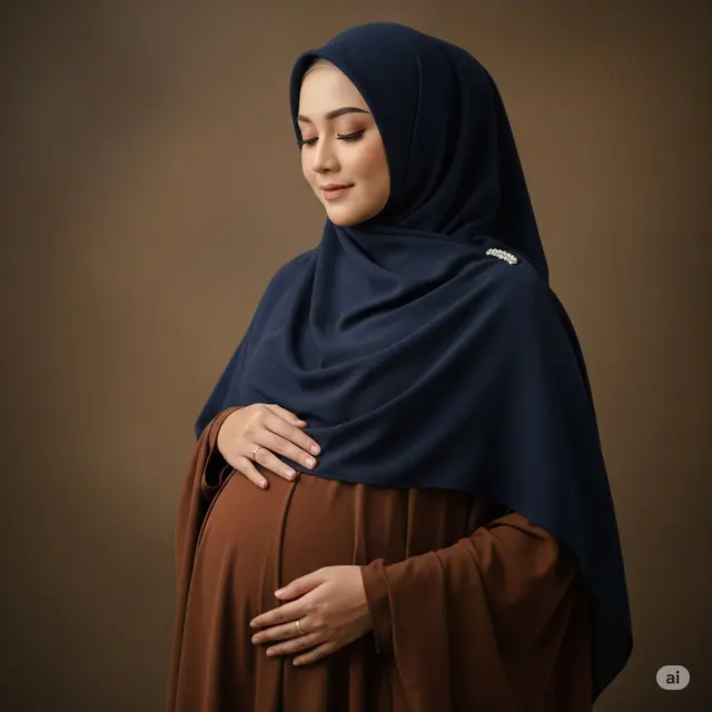 Model Gamis untuk Perut Besar. Foto: Gemini
