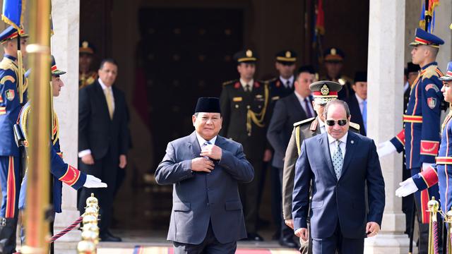 Presiden Prabowo Subianto menemui Presiden Republik Arab Mesir, Abdel Fattah El-Sisi di Istana Kepresidenan Al Ittihadiya, Kairo, Mesir, Rabu (18/12/2024) (Istimewa)