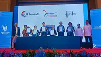 Kementerian Pariwisata dan Ekonomi Kreatif/Kepala Badan Pariwisata dan Ekonomi Kreatif menandatangani MoU Program Certification of Tourism Human Resources di Manhattan, Kuningan, Jakarta, Senin (20/3/2023). (Ist)