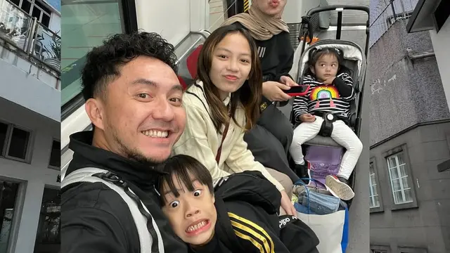 Momen Ananda Omesh dan Dian Ayu Lestari Ajak Anak Liburan ke Hongkong. (instagram/omeshomesh, instagram/dianayulestari)