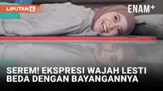 Kok Bisa?! Ekpresi Wajah Lesti Berbeda dengan Pantulan Bayangannya