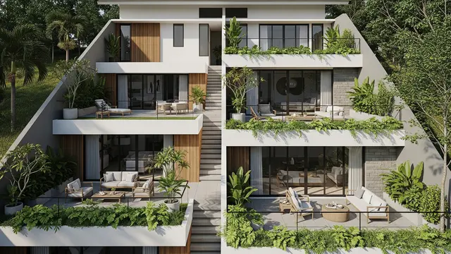 Model Rumah yang Cocok Dibangun di Lahan Menurun (AI)
