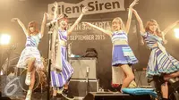 Aksi panggung band cewek asal Jepang, Silent Siren. [Foto: Faisal Fanani/Liputan6.com]