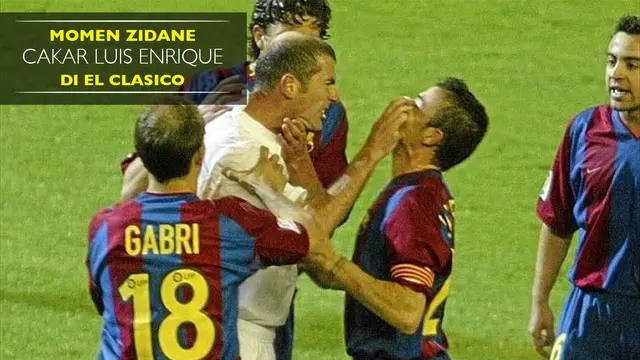 Ini Momen Zinedine Zidane Cakar Luis Enrique di El Clasico