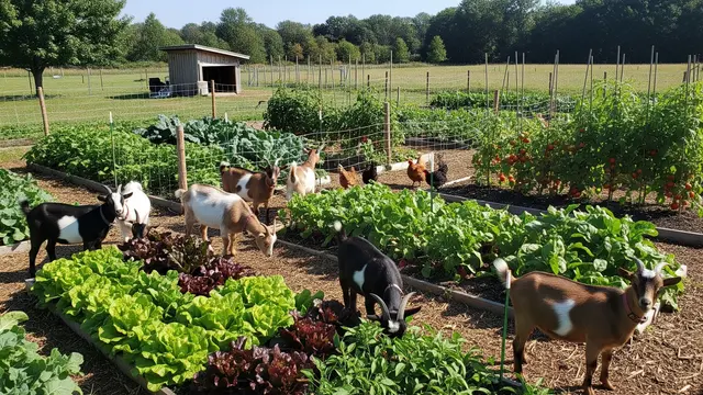 Ternak Kambing Mini di Kebun Sayur