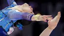 <p>Pesenam Jepang, Aiko Sugihara beraksi dalam nomor senam lantai kategori All-Around putri Kejuaraan Dunia Gimnastik 2025 di Indonesia Arena, Senayan, Jakarta, Kamis (23/10/2025). (Bola.com/Bagaskara Lazuardi)</p>