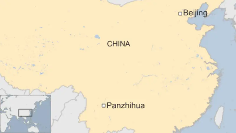 Lokasi penembakan wali kota di China. (BBC)