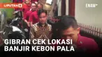 Gibran Datangi Lokasi Pengungsian Banjir Kebon Pala
