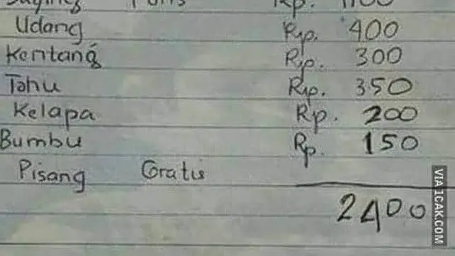 Nostalgia, Ini 6 Harga Makanan Zaman Dulu yang Kini Bikin Melongo